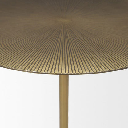 Mercana - Rini Gold Metal and White Marble Accent Table - 70734-AB view 4