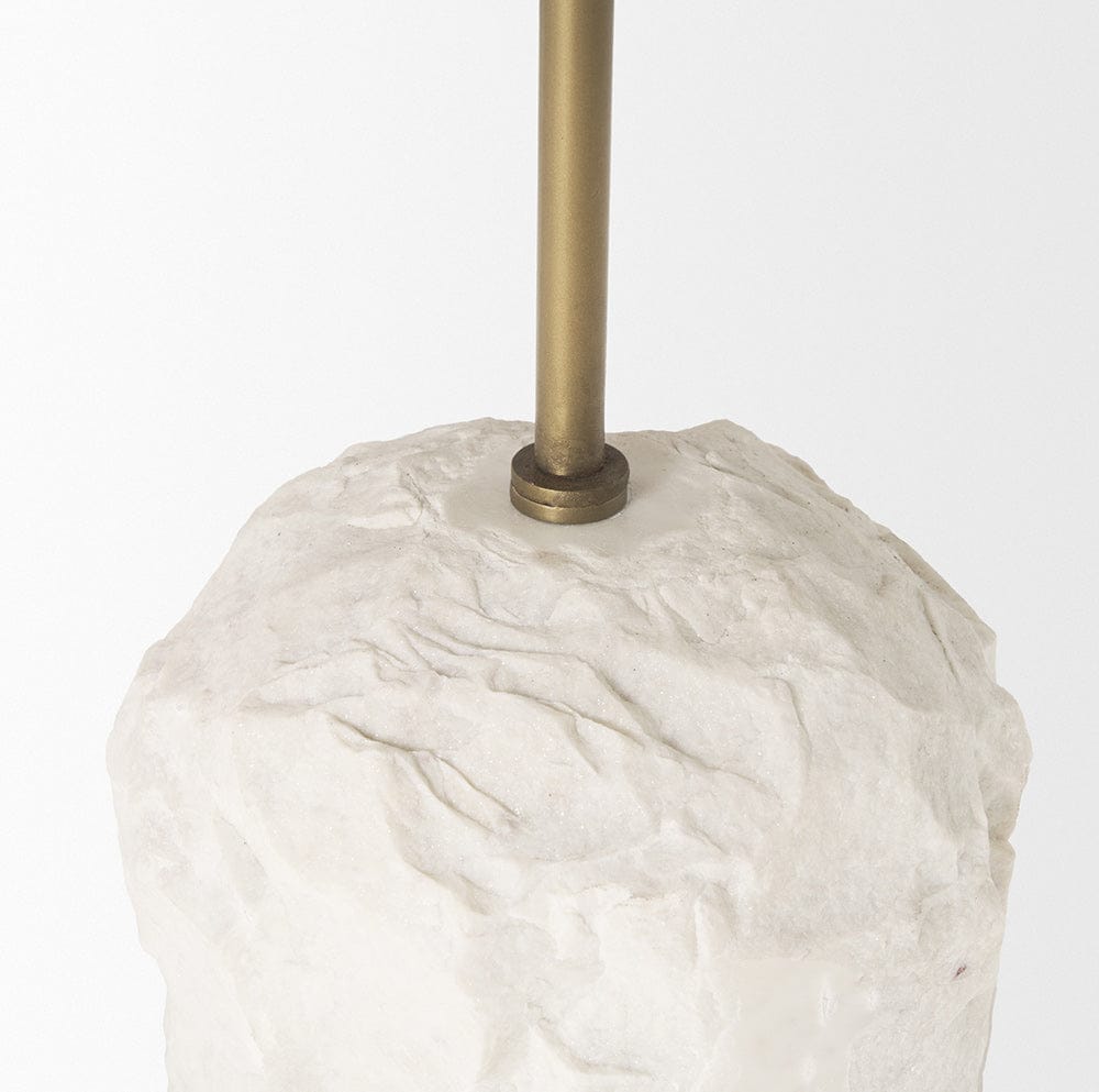 Mercana - Rini Gold Metal and White Marble Accent Table - 70734-AB view 5