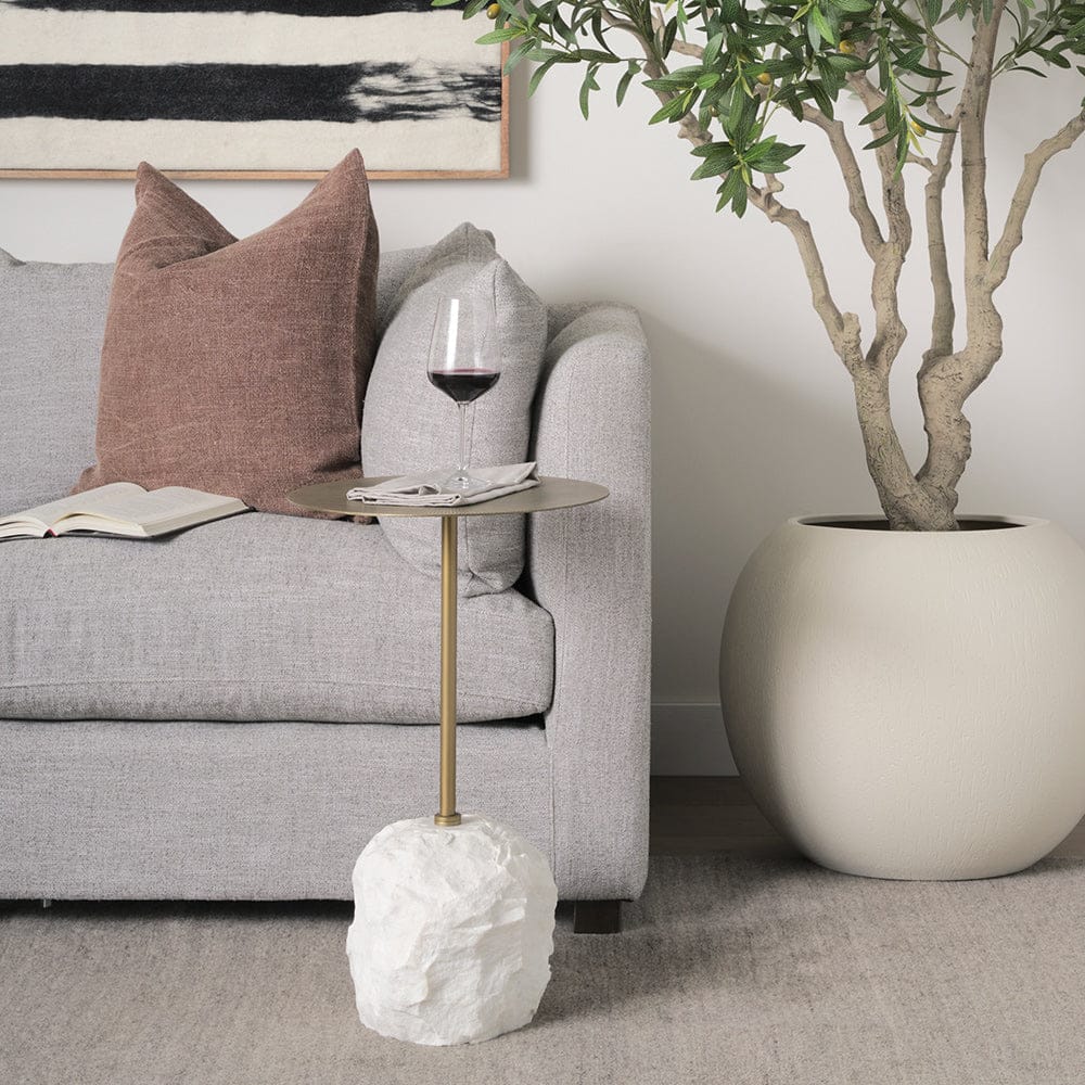 Mercana - Rini Gold Metal and White Marble Accent Table - 70734-AB view 8