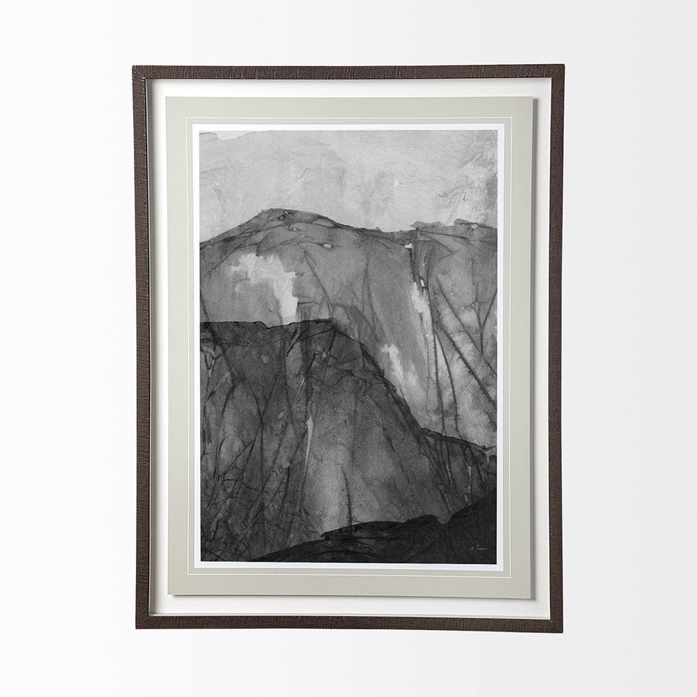 Mercana - Rising Ridge I by Mercana Studio a Hand Embellished Textured Framed Art Print Matted under Glass - 12809 view 1