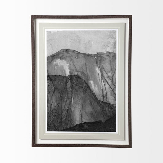Mercana - Rising Ridge I by Mercana Studio a Hand Embellished Textured Framed Art Print Matted under Glass - 12809 view 1