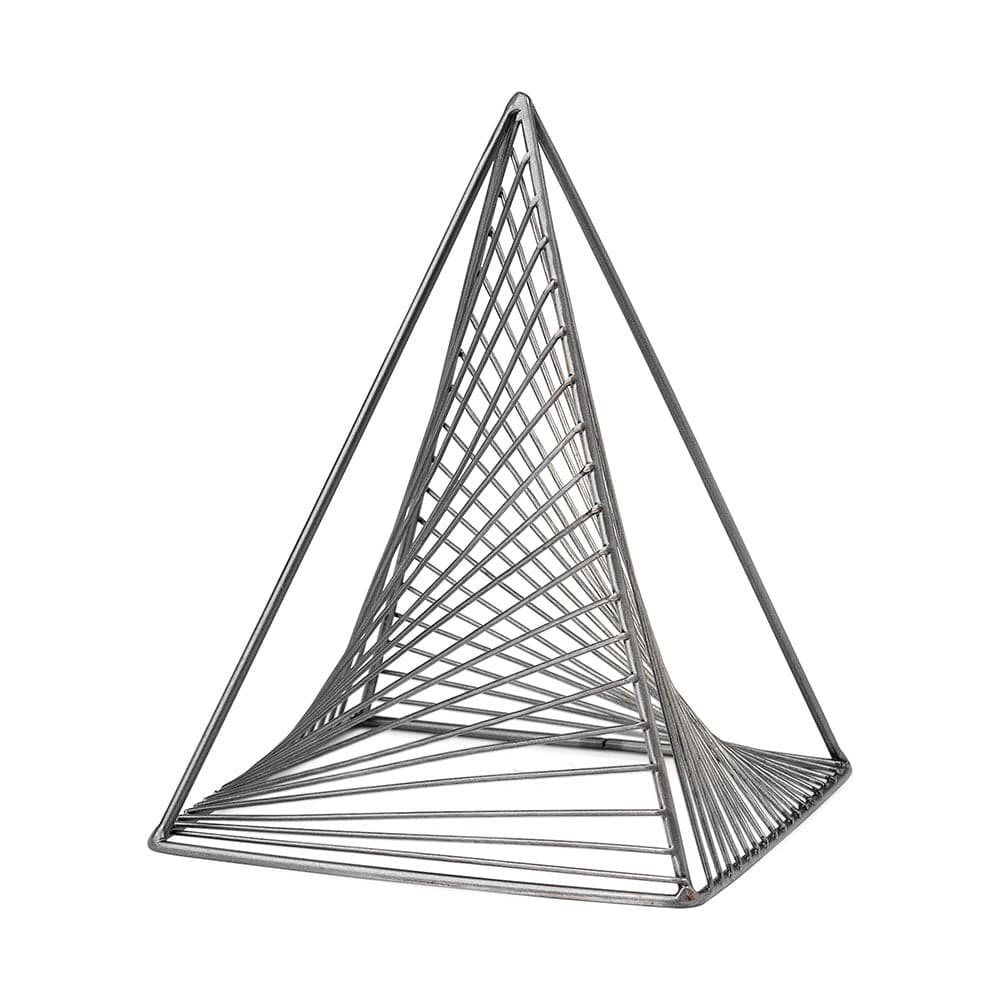 Mercana - Risley 8L x 8W Gray Metal Triangular Decorative Object - 68536_CLOSEOUT view 1
