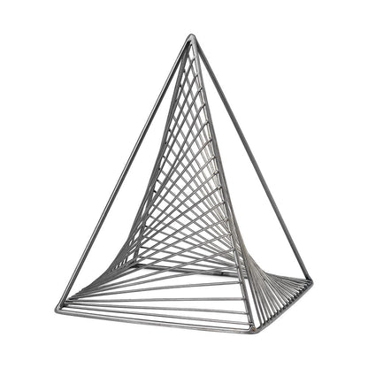 Mercana - Risley 8L x 8W Gray Metal Triangular Decorative Object - 68536_CLOSEOUT view 1