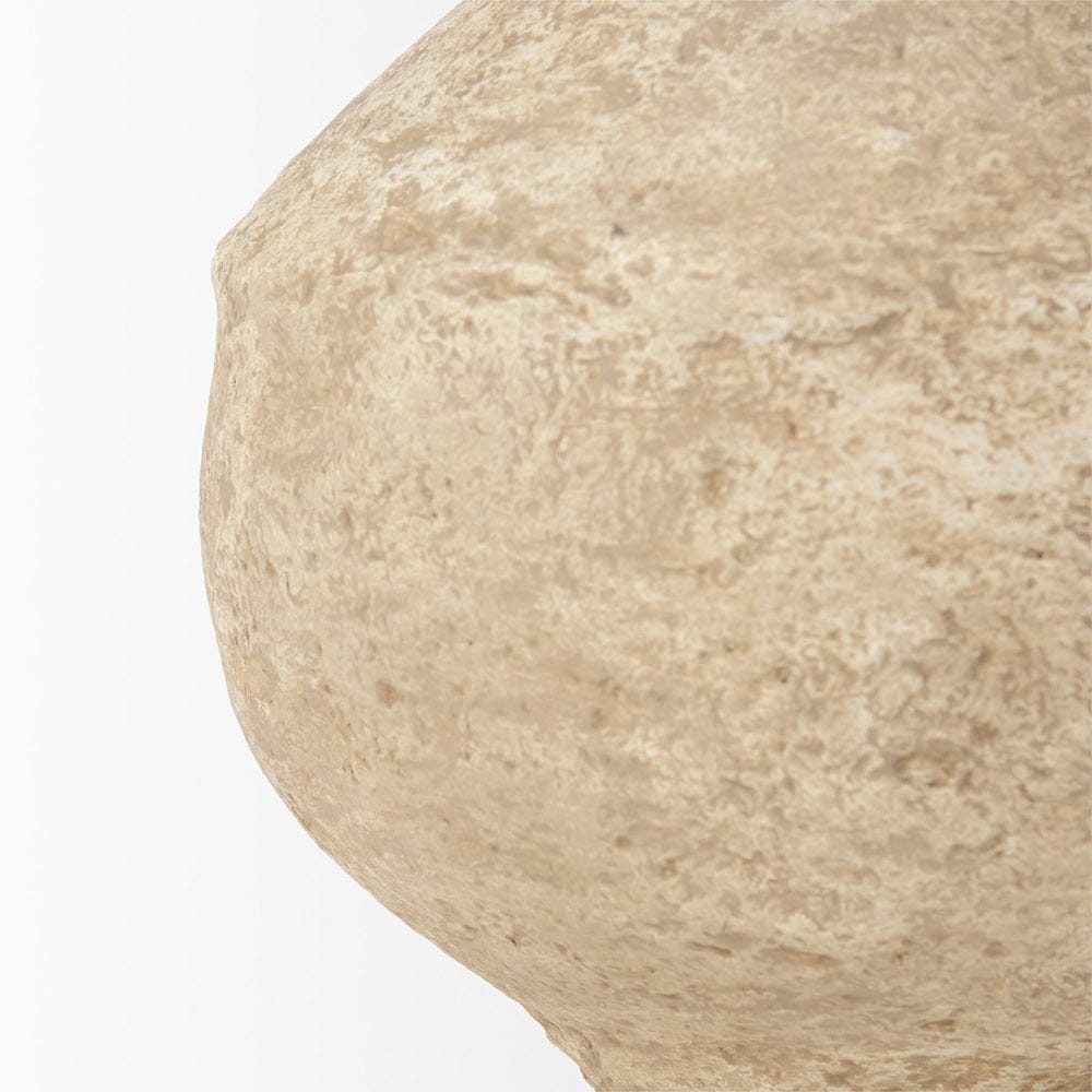 Mercana - Ritu Large Beige Paper Mache Pot Vase - 70215 view 5