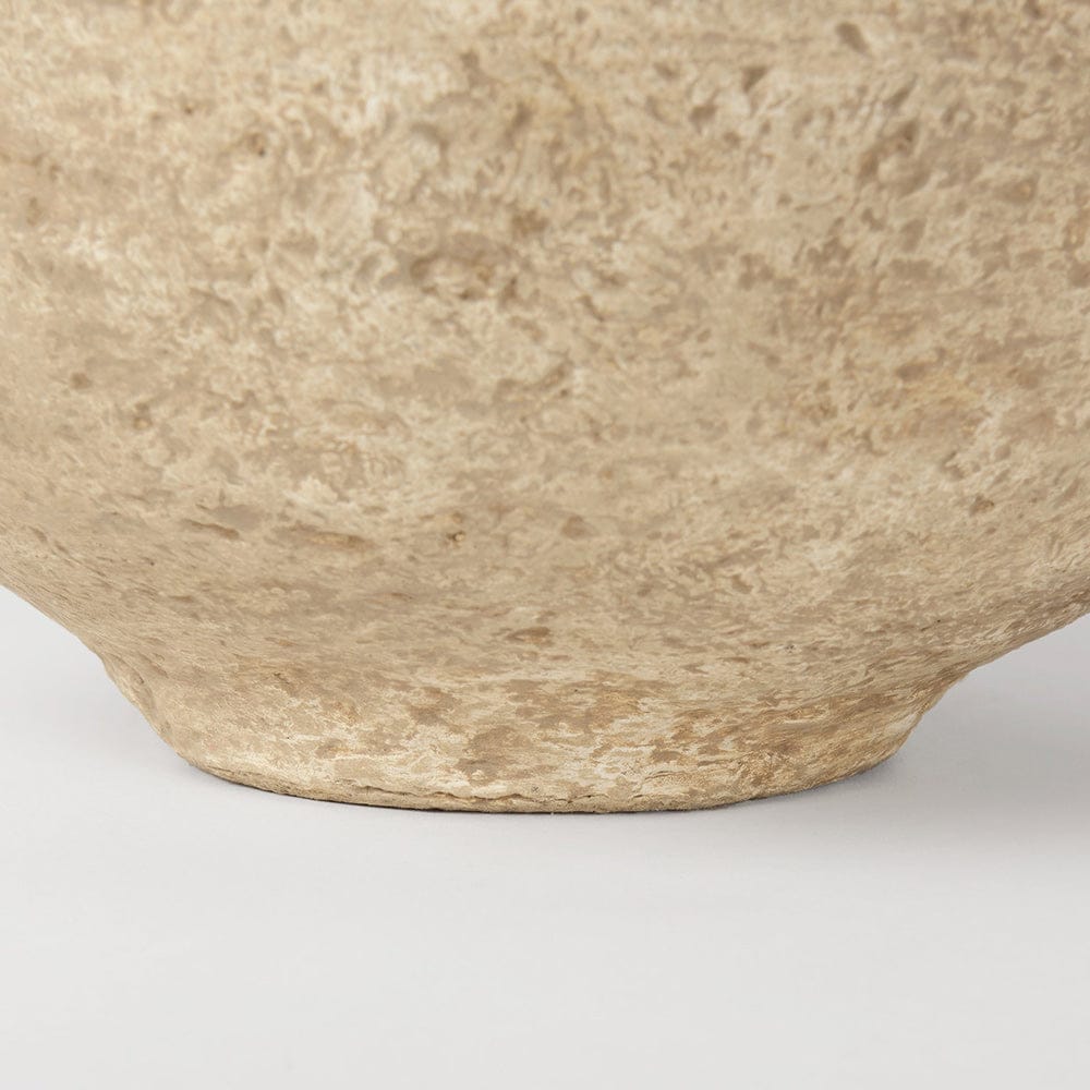 Mercana - Ritu Large Beige Paper Mache Pot Vase - 70215 view 6