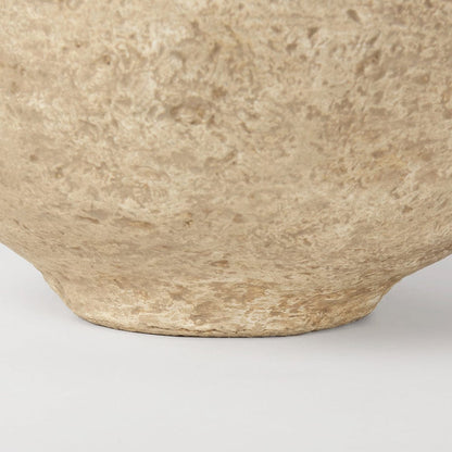 Mercana - Ritu Large Beige Paper Mache Pot Vase - 70215 view 6
