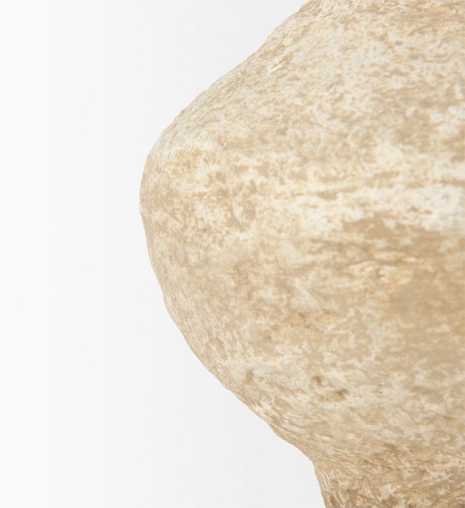 Mercana - Ritu Small Beige Paper Mache Pot Vase - 70214 view 5