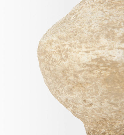 Mercana - Ritu Small Beige Paper Mache Pot Vase - 70214 view 5