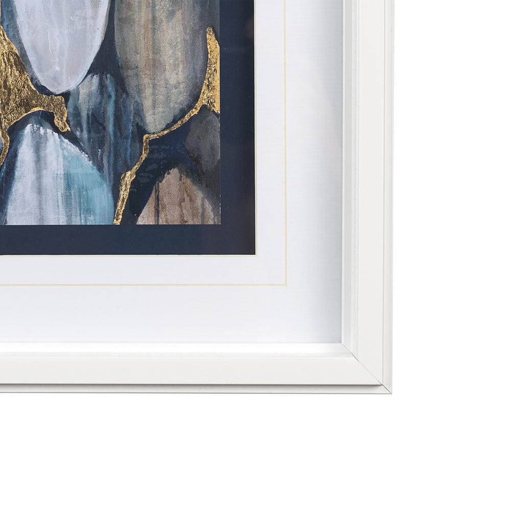 Mercana - River Rocks by Liz Jardine a Hand Embellished Textured Framed Art Print Matted under Glass - 12776 view 3