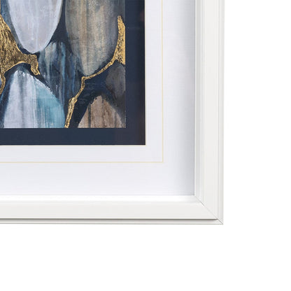 Mercana - River Rocks by Liz Jardine a Hand Embellished Textured Framed Art Print Matted under Glass - 12776 view 3