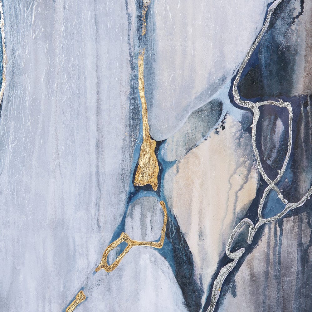 Mercana - River Rocks by Liz Jardine a Hand Embellished Textured Framed Art Print Matted under Glass - 12776 view 7