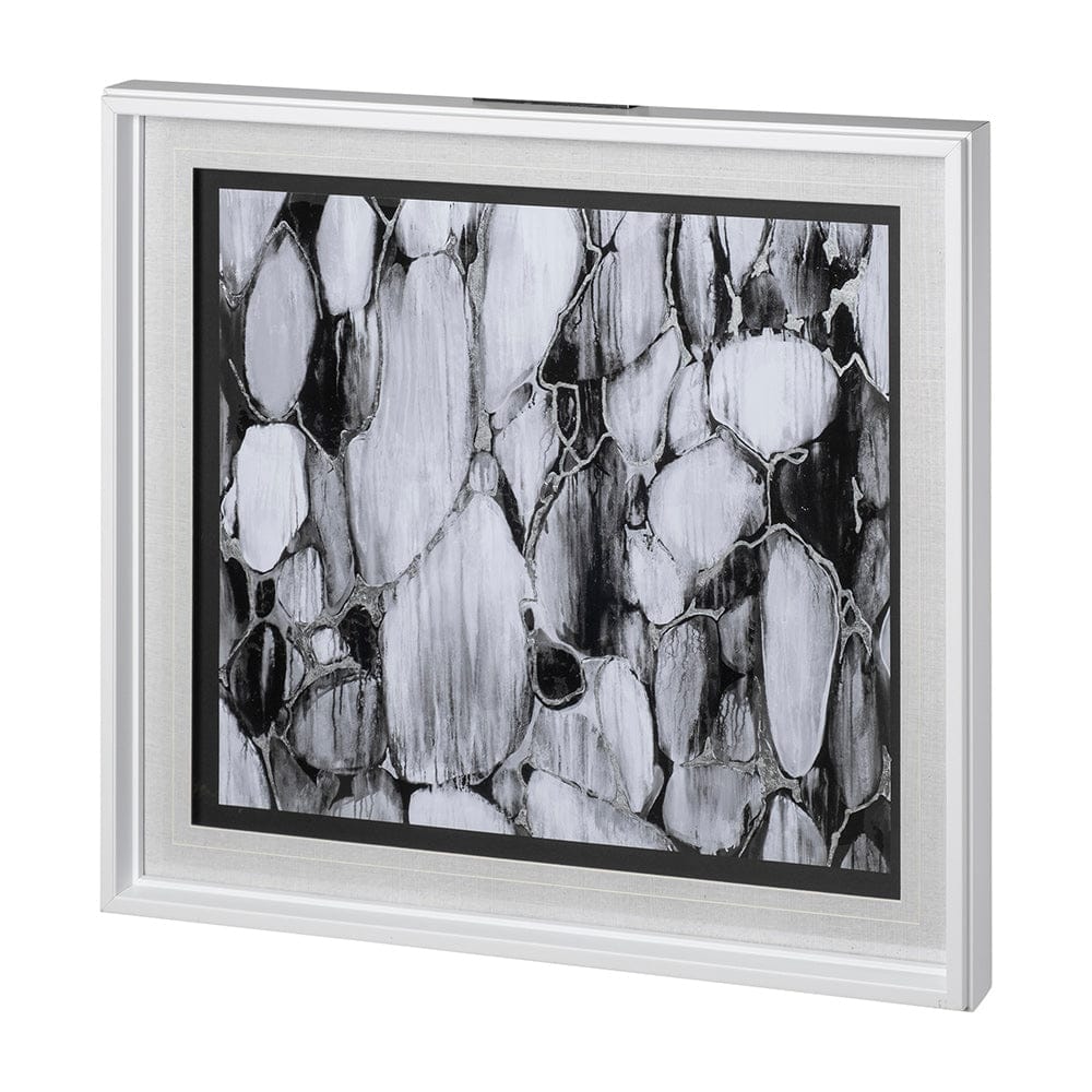 Mercana - River Rocks by Liz Jardine a Hand Embellished Textured Framed Art Print Matted under Glass - 12777 view 2