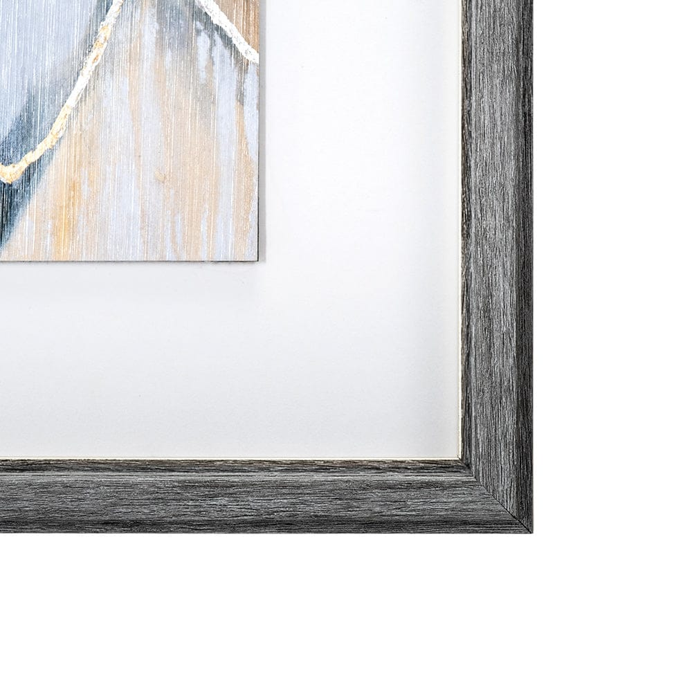 Mercana - River Rocks by Liz Jardine a Hand Embellished Textured Framed Art Print Matted under Glass - 13030 view 3