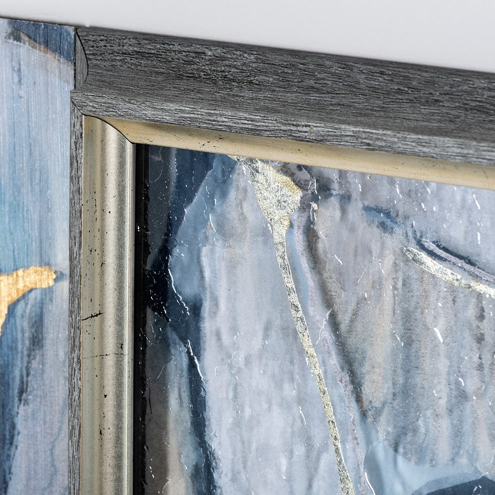 Mercana - River Rocks by Liz Jardine a Hand Embellished Textured Framed Art Print Matted under Glass - 13030 view 5