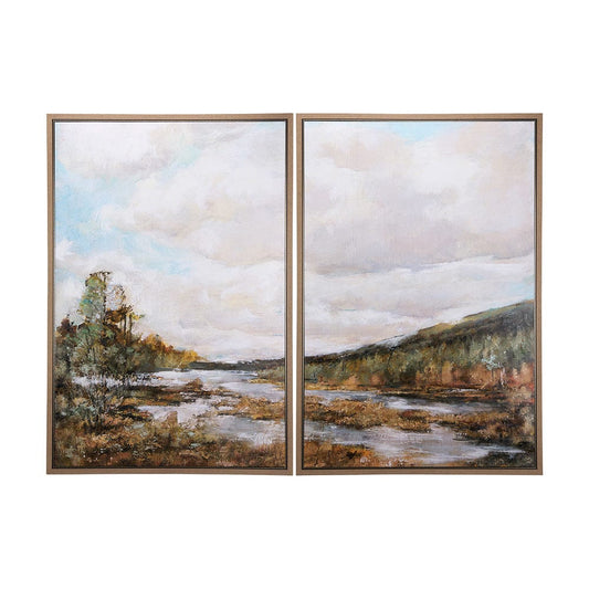 Mercana - River Valley by Mercana Studio a Hand Embellished Textured Framed Canvas - 102108-FL view 1