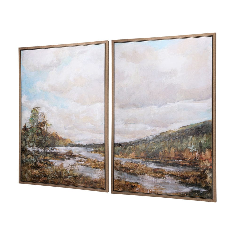 Mercana - River Valley by Mercana Studio a Hand Embellished Textured Framed Canvas - 102108-FL view 2