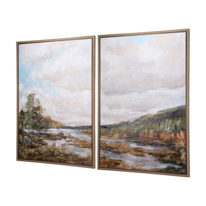 Mercana - River Valley by Mercana Studio a Hand Embellished Textured Framed Canvas - 102108-FL view 2