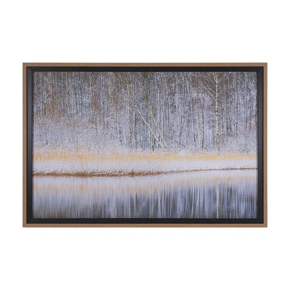 Mercana - Riverside Reflection - Forest by Mikael Svensson a Framed Art Print Matted under Glass - 15589 view 1