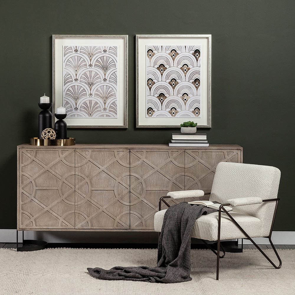 Mercana - Rivien Brown Solid Wood Frame Metal Leg 4 Door Sideboard - 69107 view 13