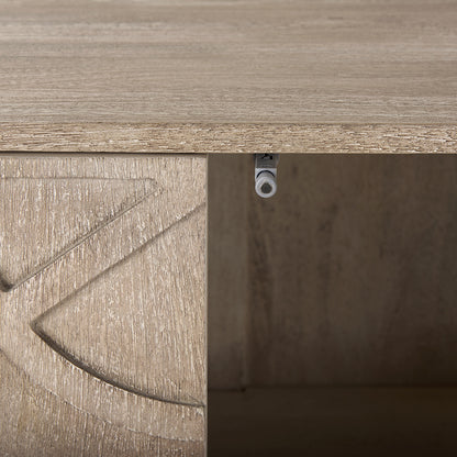 Mercana - Rivien Brown Solid Wood W/Black Metal Frame 2 Door Accent Cabinet - 69753 view 8