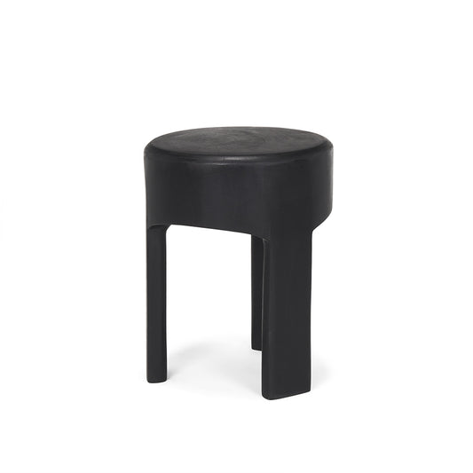 Mercana - Riya Solid Black Wooden Stool - 70727 view 1