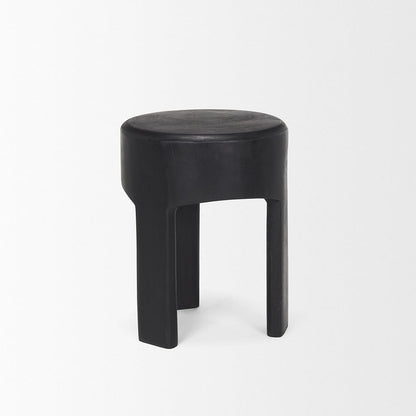 Mercana - Riya Solid Black Wooden Stool - 70727 view 4