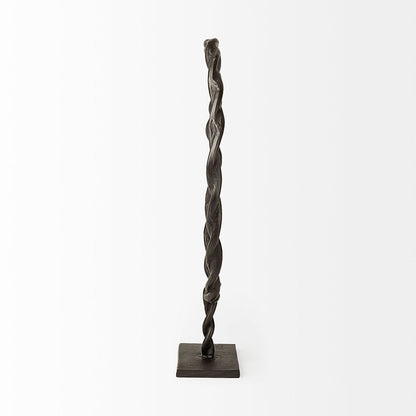 Mercana - Rizwan Large Black Aluminum Braided Circular Object - 69080 view 3