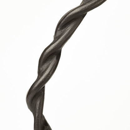 Mercana - Rizwan Large Black Aluminum Braided Circular Object - 69080 view 4