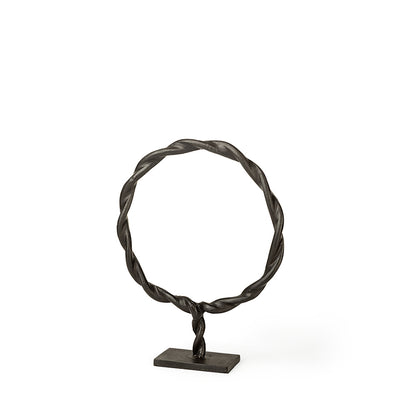 Mercana - Rizwan Small Black Aluminum Braided Circular Object - 69079 view 1
