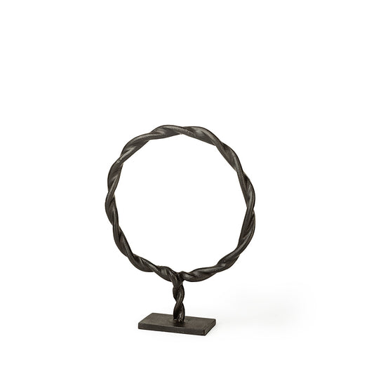 Mercana - Rizwan Small Black Aluminum Braided Circular Object - 69079 view 1