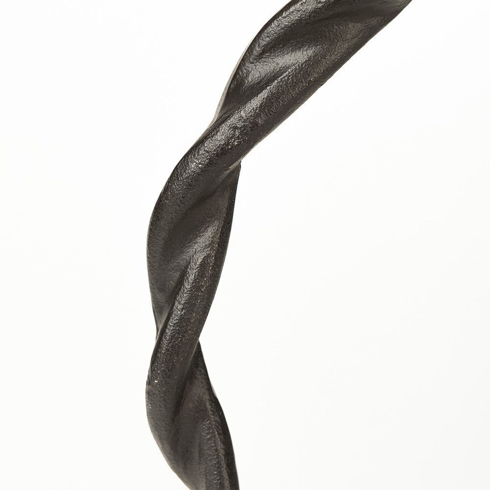 Mercana - Rizwan Small Black Aluminum Braided Circular Object - 69079 view 4