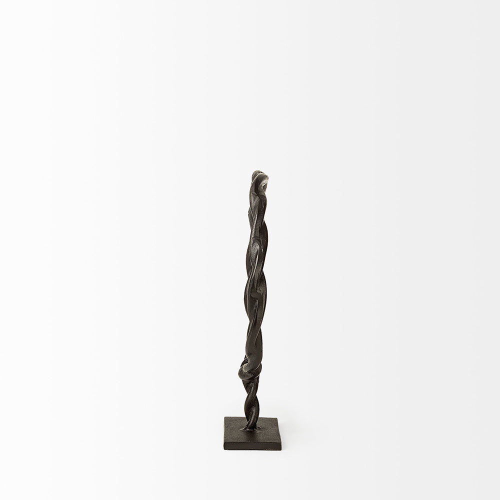 Mercana - Rizwan Small Black Aluminum Braided Circular Object - 69079 view 7