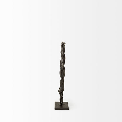 Mercana - Rizwan Small Black Aluminum Braided Circular Object - 69079 view 7