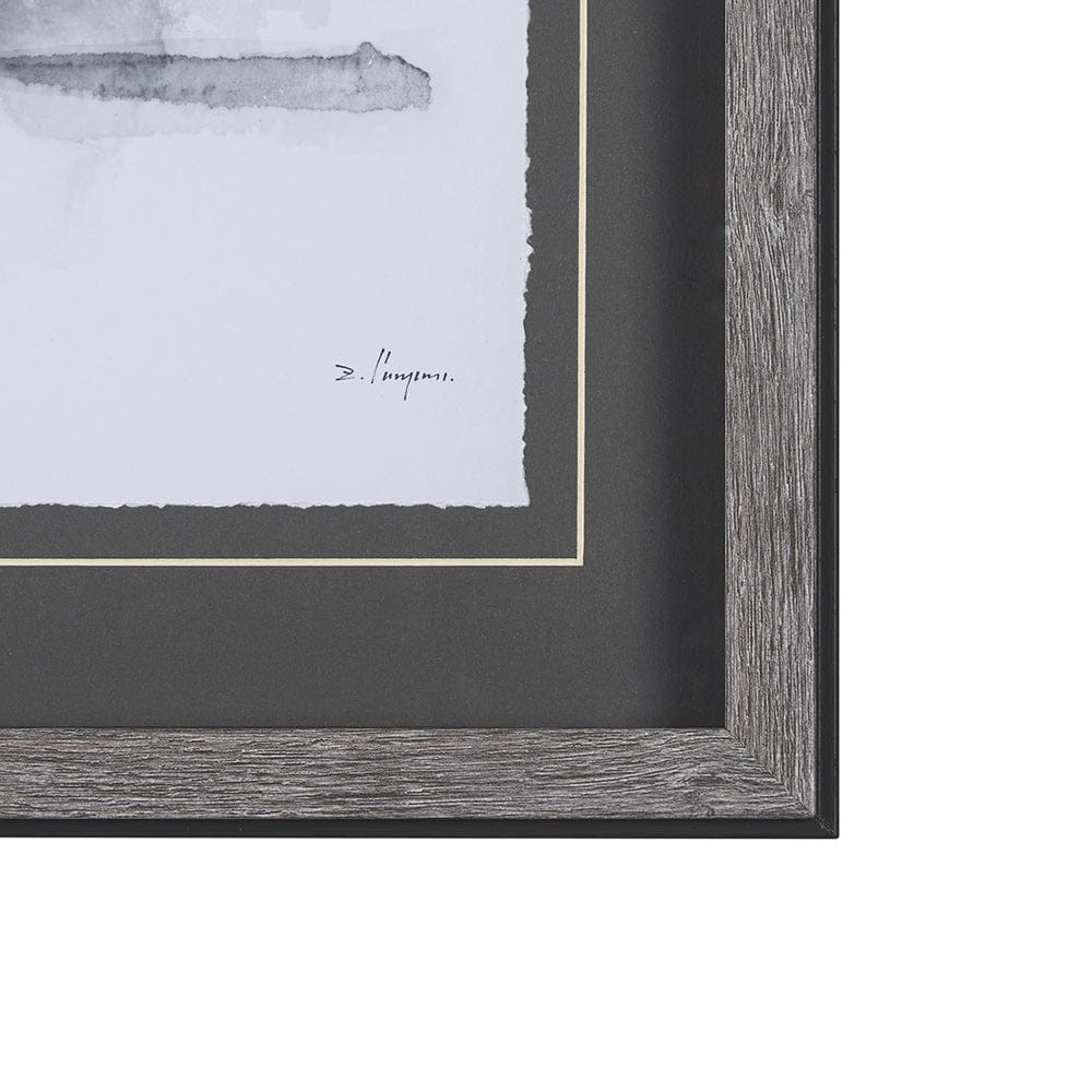 Mercana - Robin BW I by Mercana Studio a Hand Embellished Textured Framed Art Print Matted under Glass - 14209 view 3