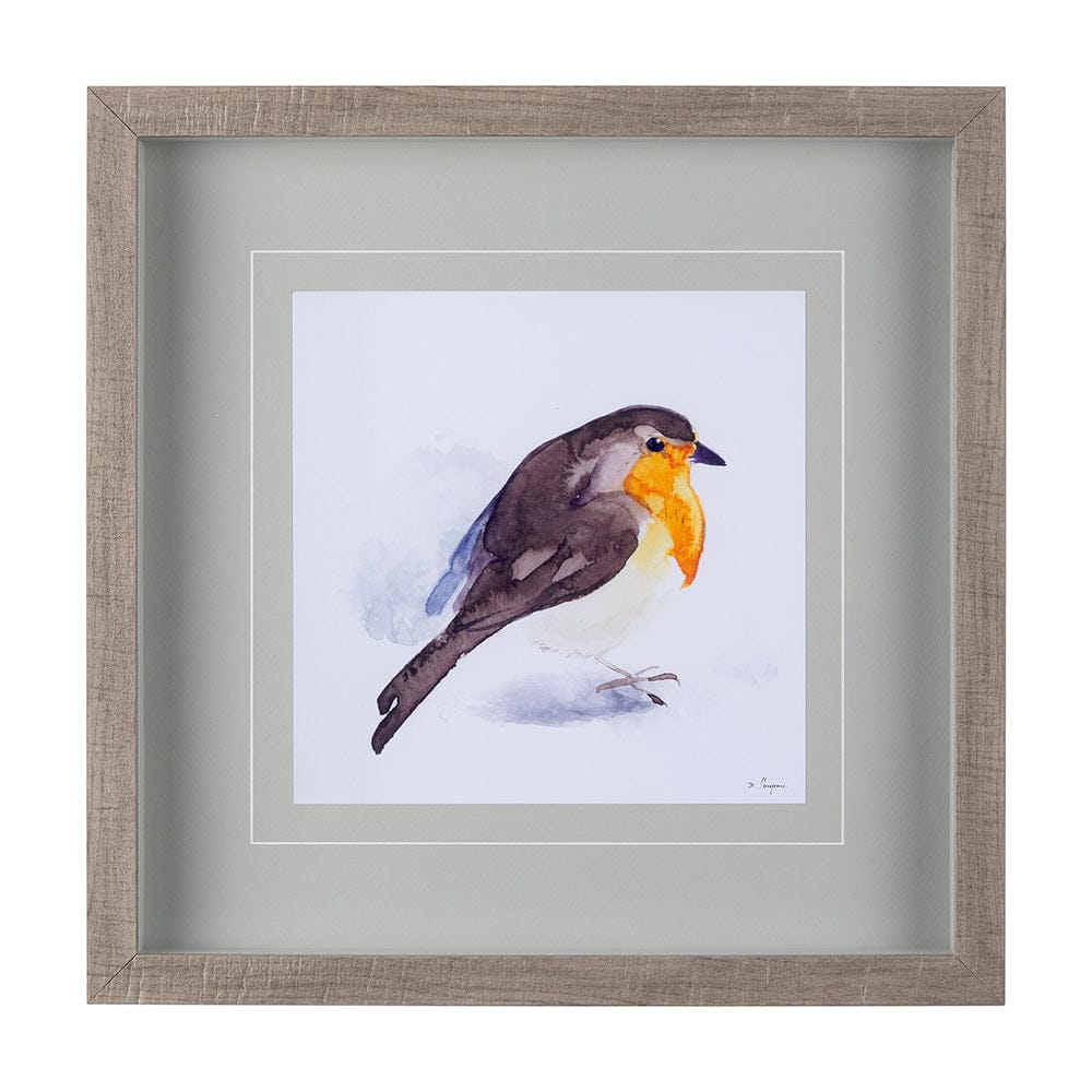 Mercana - Robin II by Mercana Studio a Hand Embellished Textured Framed Art Print Matted under Glass - 14216 view 1