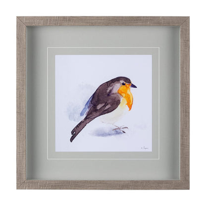 Mercana - Robin II by Mercana Studio a Hand Embellished Textured Framed Art Print Matted under Glass - 14216 view 1