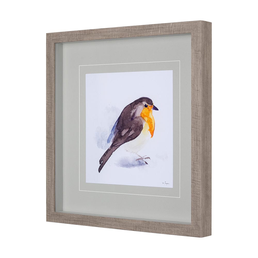 Mercana - Robin II by Mercana Studio a Hand Embellished Textured Framed Art Print Matted under Glass - 14216 view 2