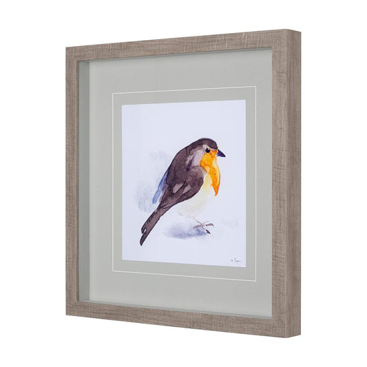 Mercana - Robin II by Mercana Studio a Hand Embellished Textured Framed Art Print Matted under Glass - 14216 view 2