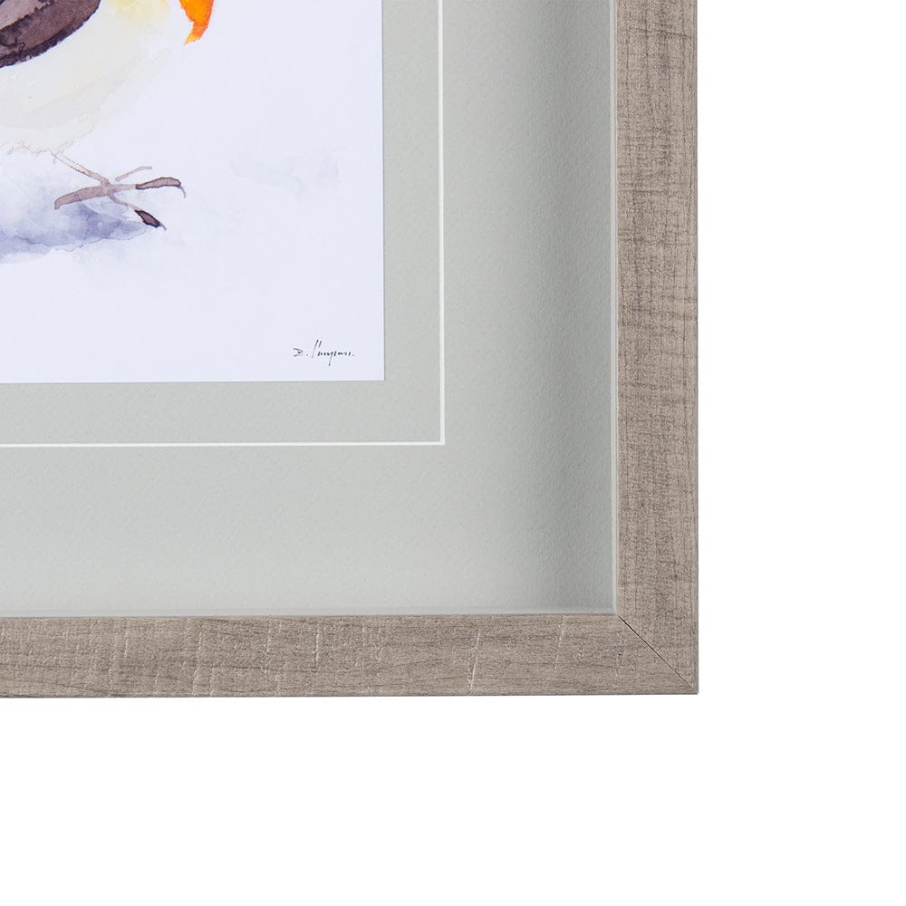 Mercana - Robin II by Mercana Studio a Hand Embellished Textured Framed Art Print Matted under Glass - 14216 view 3