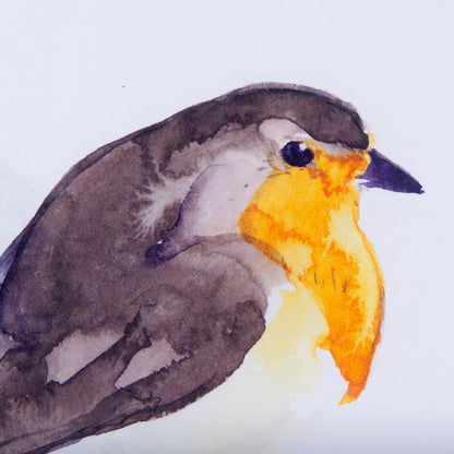 Mercana - Robin II by Mercana Studio a Hand Embellished Textured Framed Art Print Matted under Glass - 14216 view 6