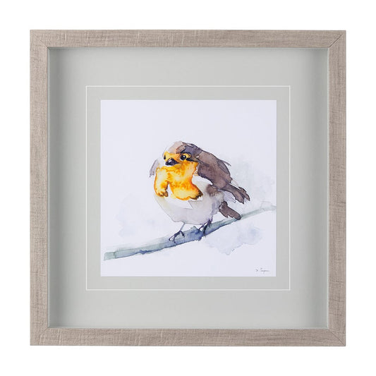 Mercana - Robin III by Mercana Studio a Hand Embellished Textured Framed Art Print Matted under Glass - 14217 view 1