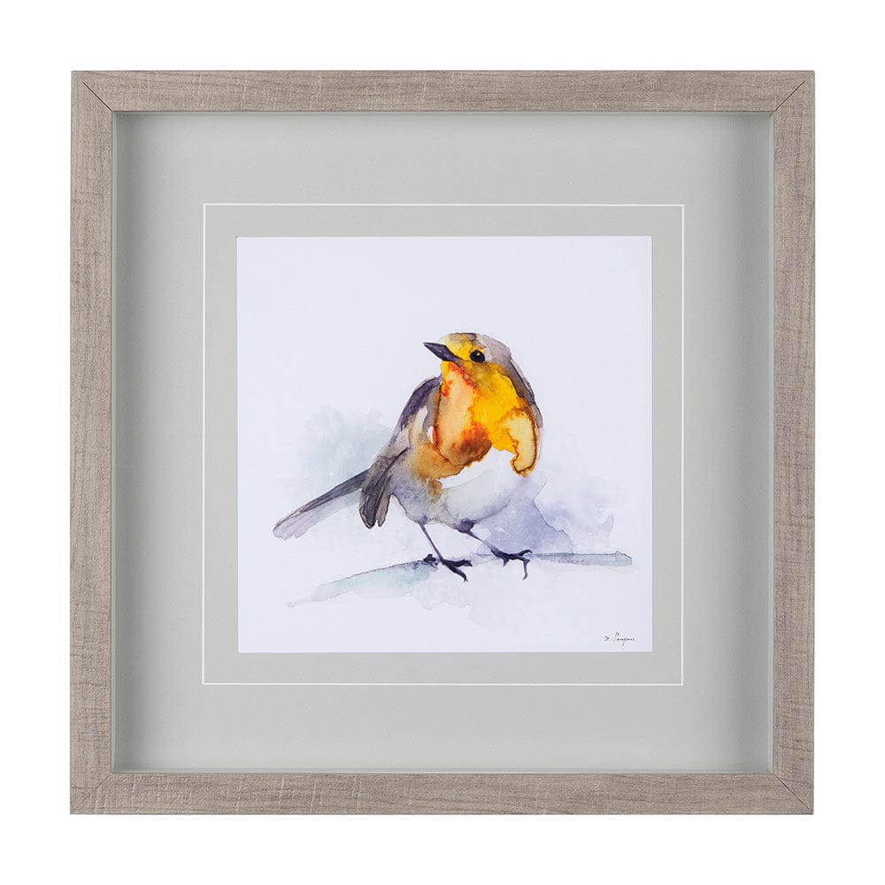 Mercana - Robin IV by Mercana Studio a Hand Embellished Textured Framed Art Print Matted under Glass - 14218 view 1