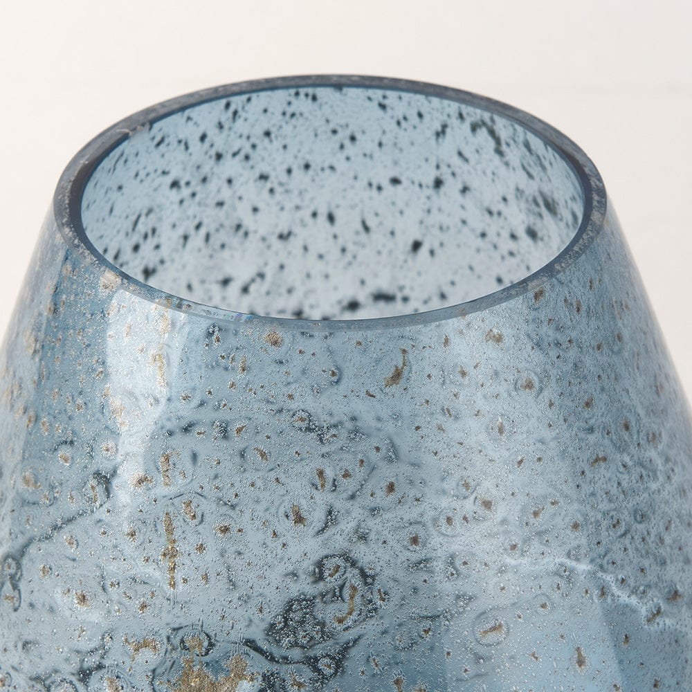 Mercana - Robyn Short Blue Glass Vase - 70351 view 6
