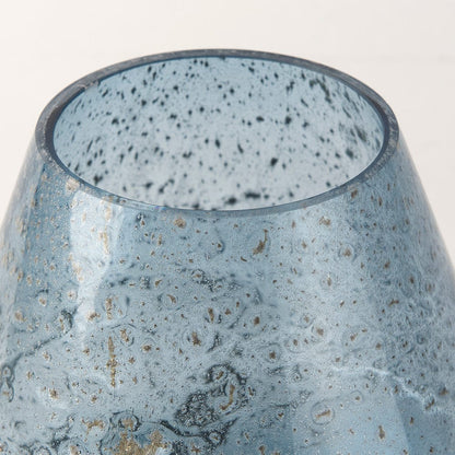 Mercana - Robyn Short Blue Glass Vase - 70351 view 6