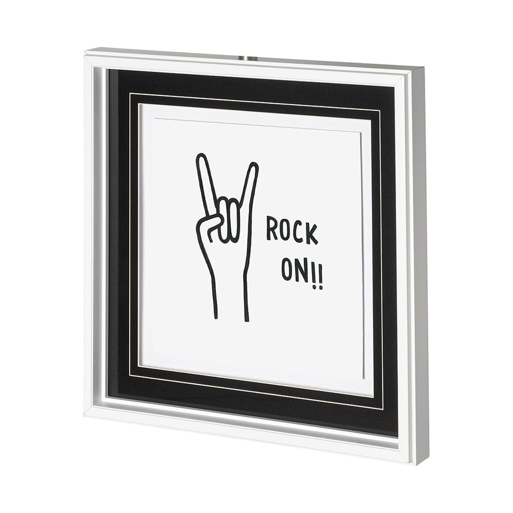 Mercana - Rock On by Lawyer a Hand Embellished Textured Framed Art Print Matted under Glass - 12627 view 1