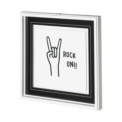 Mercana - Rock On by Lawyer a Hand Embellished Textured Framed Art Print Matted under Glass - 12627 view 1
