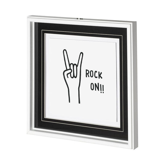 Mercana - Rock On by Lawyer a Hand Embellished Textured Framed Art Print Matted under Glass - 12627 view 1