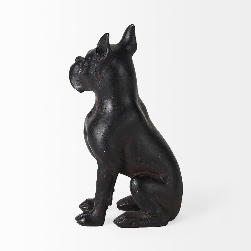 Mercana - Rocky 4L x 5W Black Resin Boxer Dog - 57797_CLOSEOUT view 3