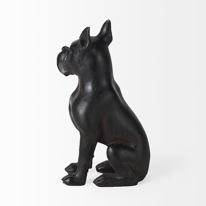 Mercana - Rocky 4L x 5W Black Resin Boxer Dog - 57797_CLOSEOUT view 3