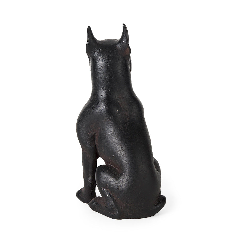 Mercana - Rocky 4L x 5W Black Resin Boxer Dog - 57797_CLOSEOUT view 4